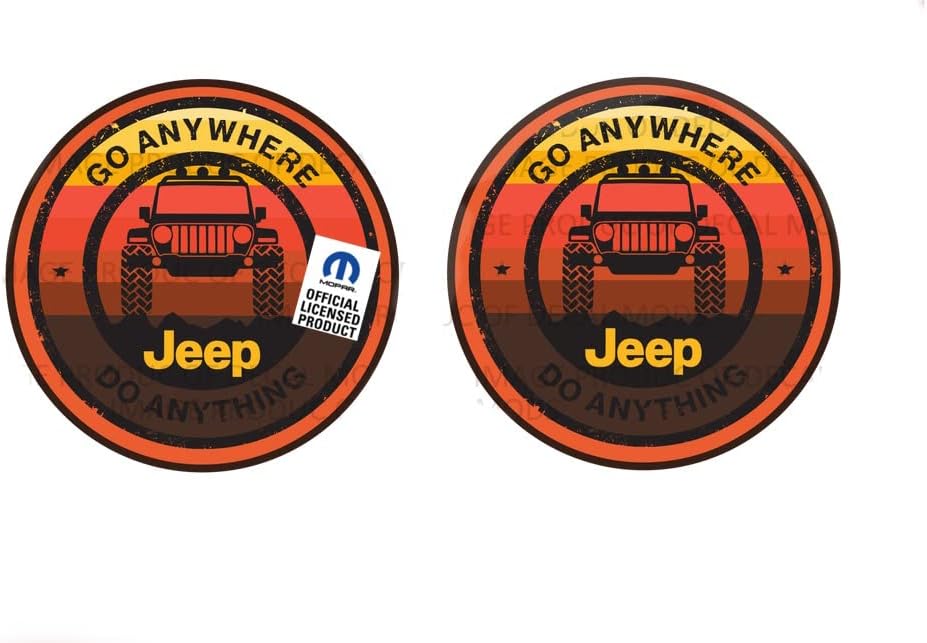 Decal Mods Go Anywhere Do Anything Round Side Decals Stickers fits Jeep WranglerTJ JK JL (1997-2023) GADA (Set of 2) | FK1J4