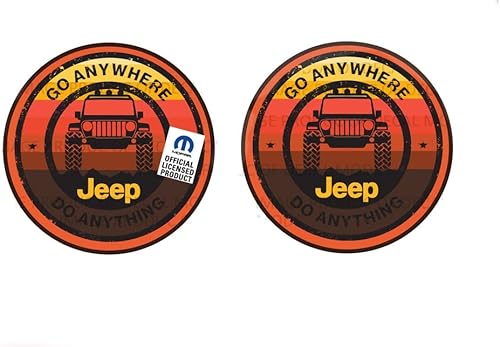Decal Mods Adhesivos laterales redondos Go Anywhere Do Anything, para Jeep WranglerTJ JK JL (1997-2023) GADA (juego de 2)  FK1J4