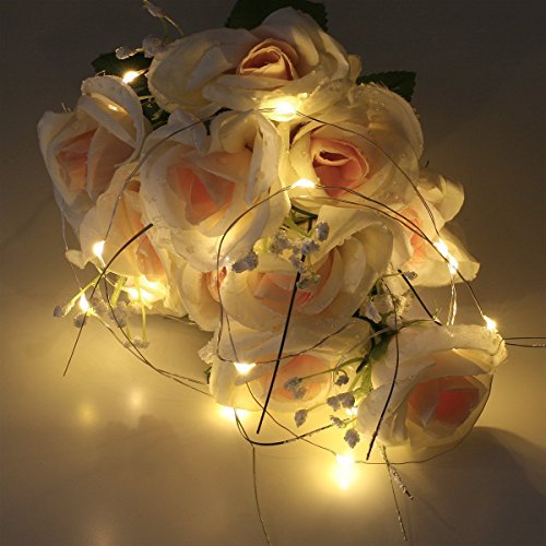 Image of XERGY Battery Powered Copper Wire LED String Lights for Bedroom, Wedding, Diwali (5 M, 50 LEDs, Warm White) Christmas Tree Decoration Lights Festival ladi Rice Light