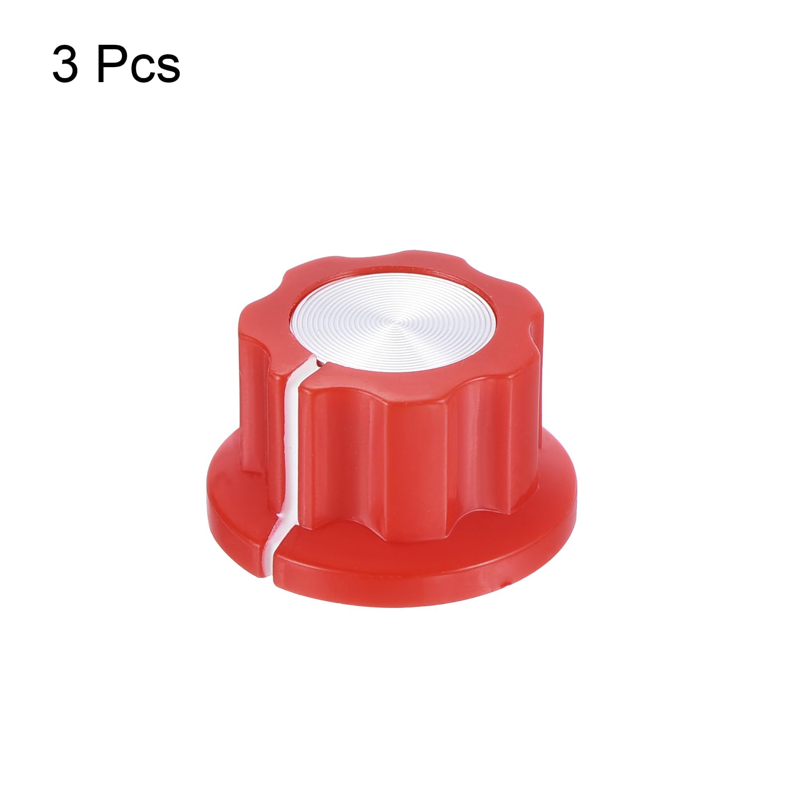 Sourcing Map 3Pcs Potentiometer Knobs For 1/4" Shaft - Cream White Volume Control Knobs For Guitar Pedals & Amps-343642