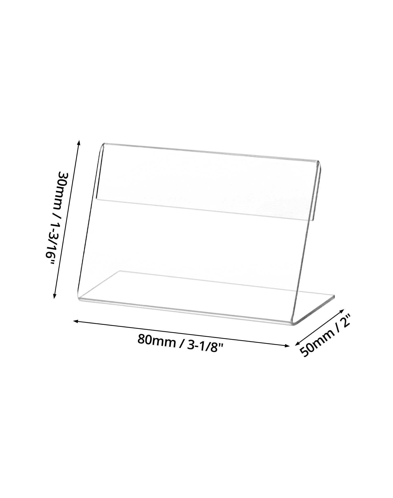 Set Da 9 Supporti Per Cartelli In Acrilico Trasparente A Forma Di L, Per Espositori Prezzi E Tavolo