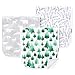 Baby Burp Cloth Large 21''x10'' Size Premium Absorbent Triple Layer 3 Pack Gift Set For Boys “Woodland Set” by Copper Pearl