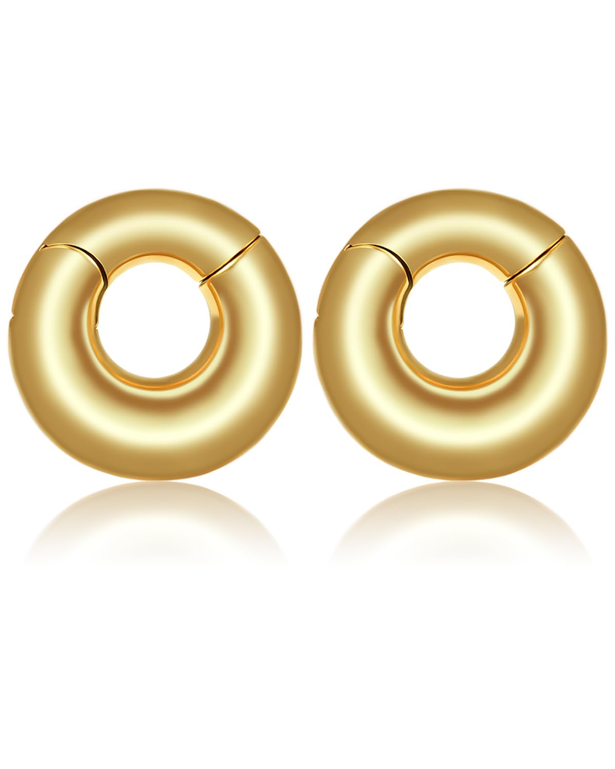 Vankula Spreider oren hanger 1 paar dubbel uitlopende plug tunnels roestvrij staal piercing sieraden vrouwen mannen 6 mm tot 25 mm, 8mm(0G), Metaal