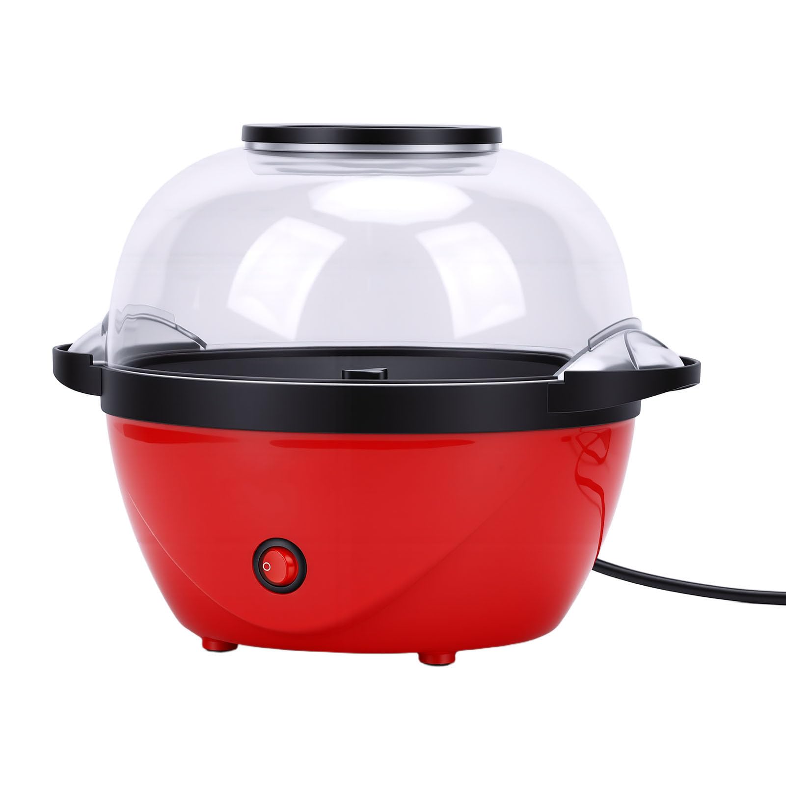 Fdit Máquina de Palomitas Eléctrica Retro, 10 Tazas 450W con Placa Caliente Antiadherente y Tapa Removible para Snacks y Noches de Cine (Enchufe de la UE)
