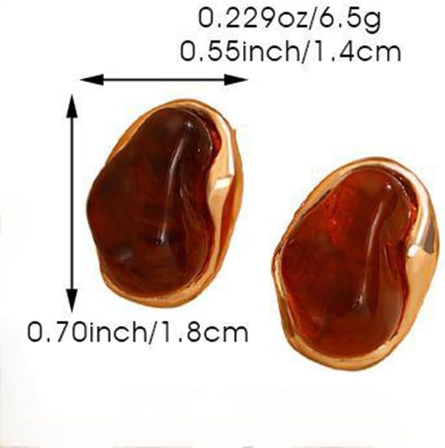 Dainty Irregular Crystal Drop Dangle Earrings for Women Trendy, Statement Chunky 14K Gold Dangly Asymmetric Geometric Zircon Earrings Vintage Jewelry - Image 2