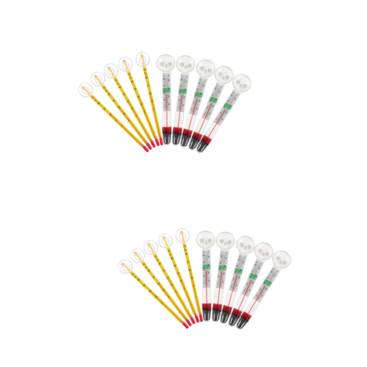Kisangel 20piezas De Acuario Medidor De Temperatura Para Peceras De Agua Dulce y Salada Compacto Para Monitorear La Temperatura Terrarios y Acuarios