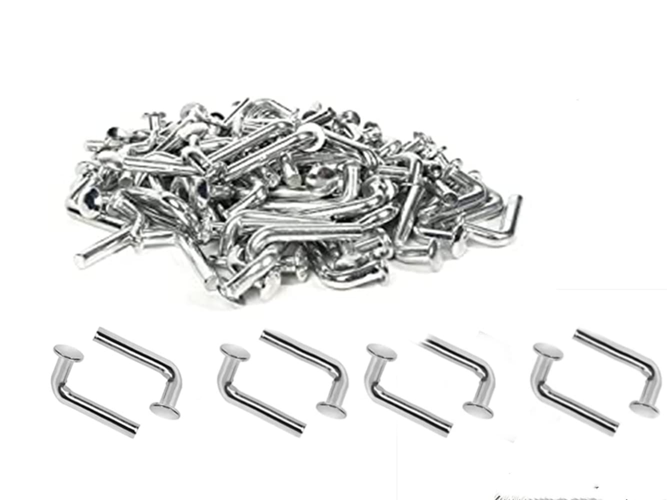 Driak Pallet Rack Safety Bolt Carbon Steel Pallet Rack Drop Pin Heavy Duty J Bolt Safety Universal Pins Cross Beam Locker Drop Pin 50 Pack (M7)