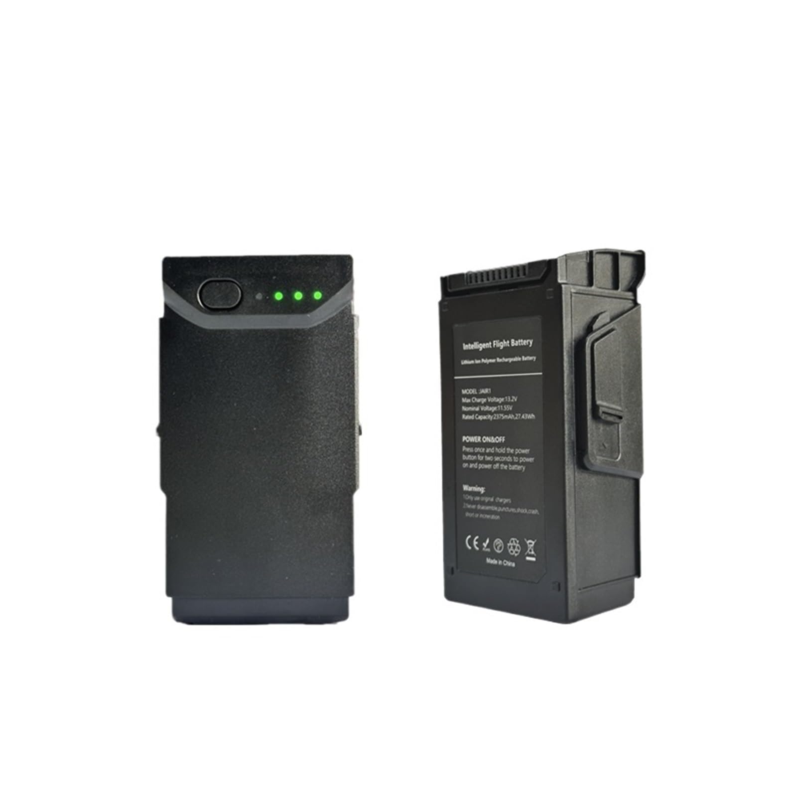 Batteria di volo intelligente, compatibile con DJI, sostituzione Mavic Air 2375mAh 11,55V 3S LiPo(Battery 2 Pcs)