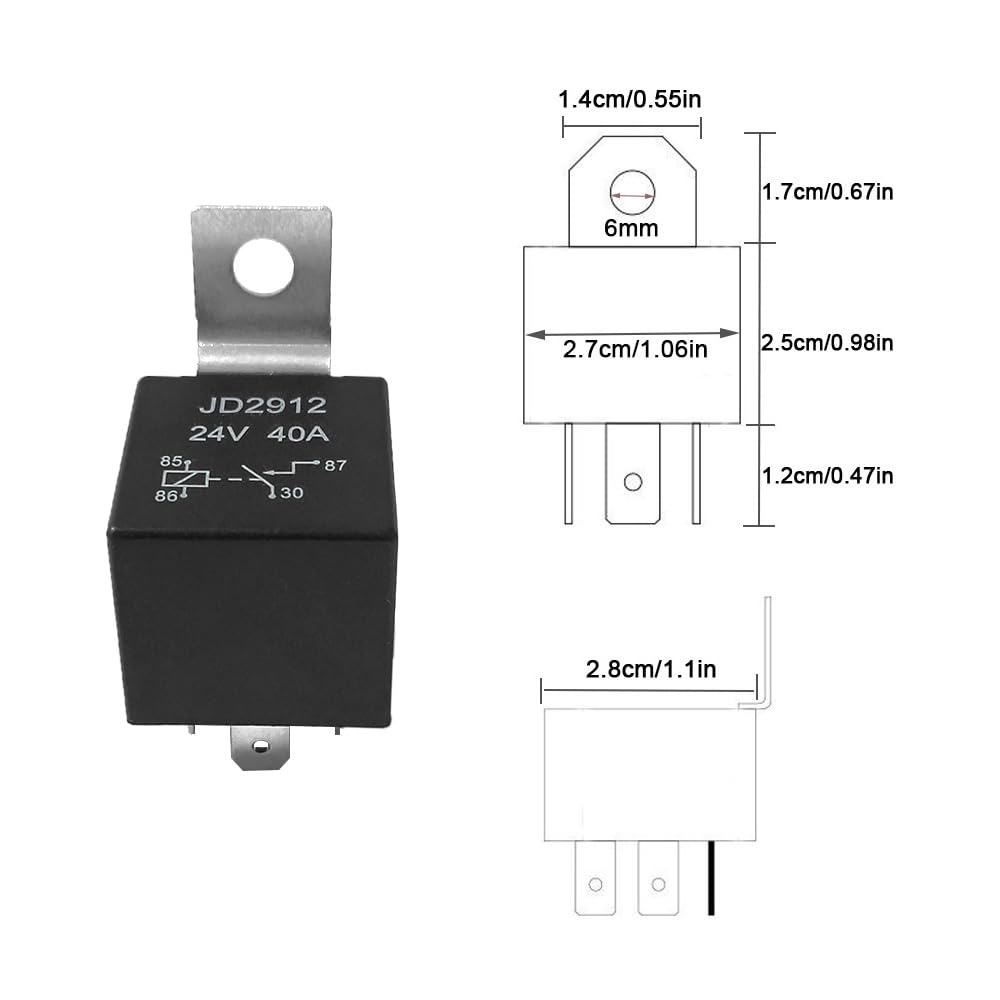 3 Pièces 40A 5 Broches Support De Prise De Relais Voiture Camion