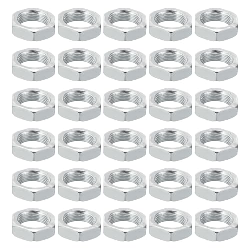 PATIKIL M18x1.0 Steel Hex Nuts, 30 Pack Metric Thread Zinc Plated ...