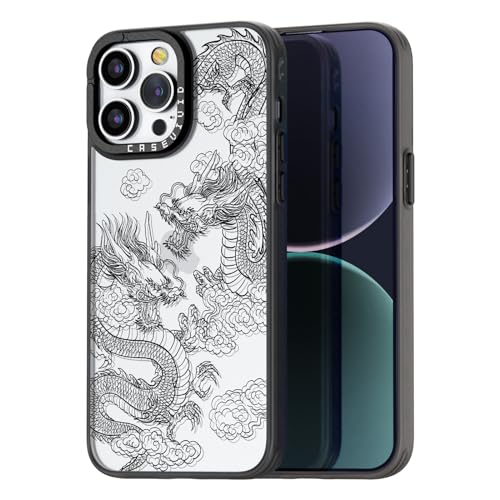 Coque iPhone 13 Pro Max motif dragon girly cadeau idéal pour femme et fille ado