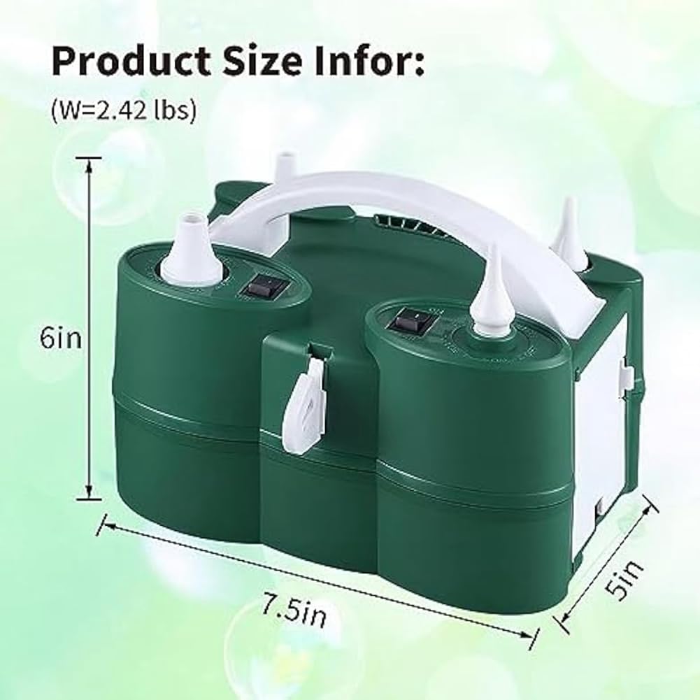 Enchufe de la UE, bomba de globo eléctrico potente, bomba de inflado y desinflado de aire, doble motor para piscina, cama hinchable, etc.