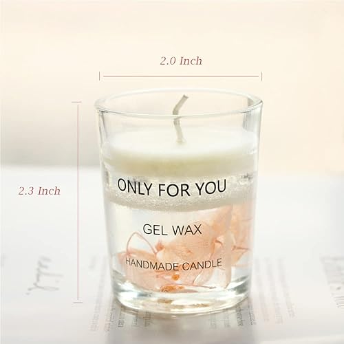 Miniatura 6 de Velas perfumadas con flores secas en el interior velas de aromaterapia regalos para mujeres día de San Valentín día del mes cumpleaños aniversario