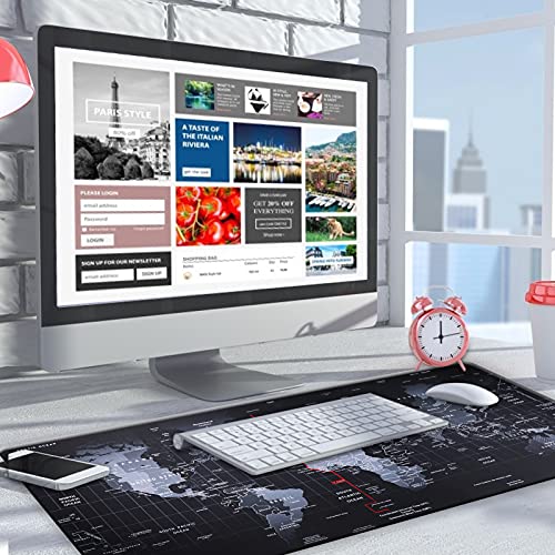 Cmhoo Xxl Professional Large Mouse Pad & Computer Game Mouse Mat (35.4X15.7X0.1In, Map) (90*40 Map) #TOP5
