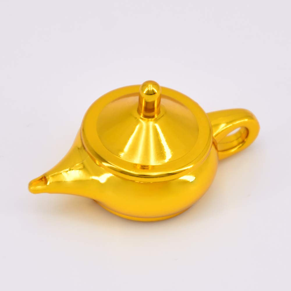 Enjoyer Wonderful Legend Aladdin Magic Genie Light Magic Tricks Gimmicks Coin Thru Lamp Magic Coin Easy to Do (Golden)