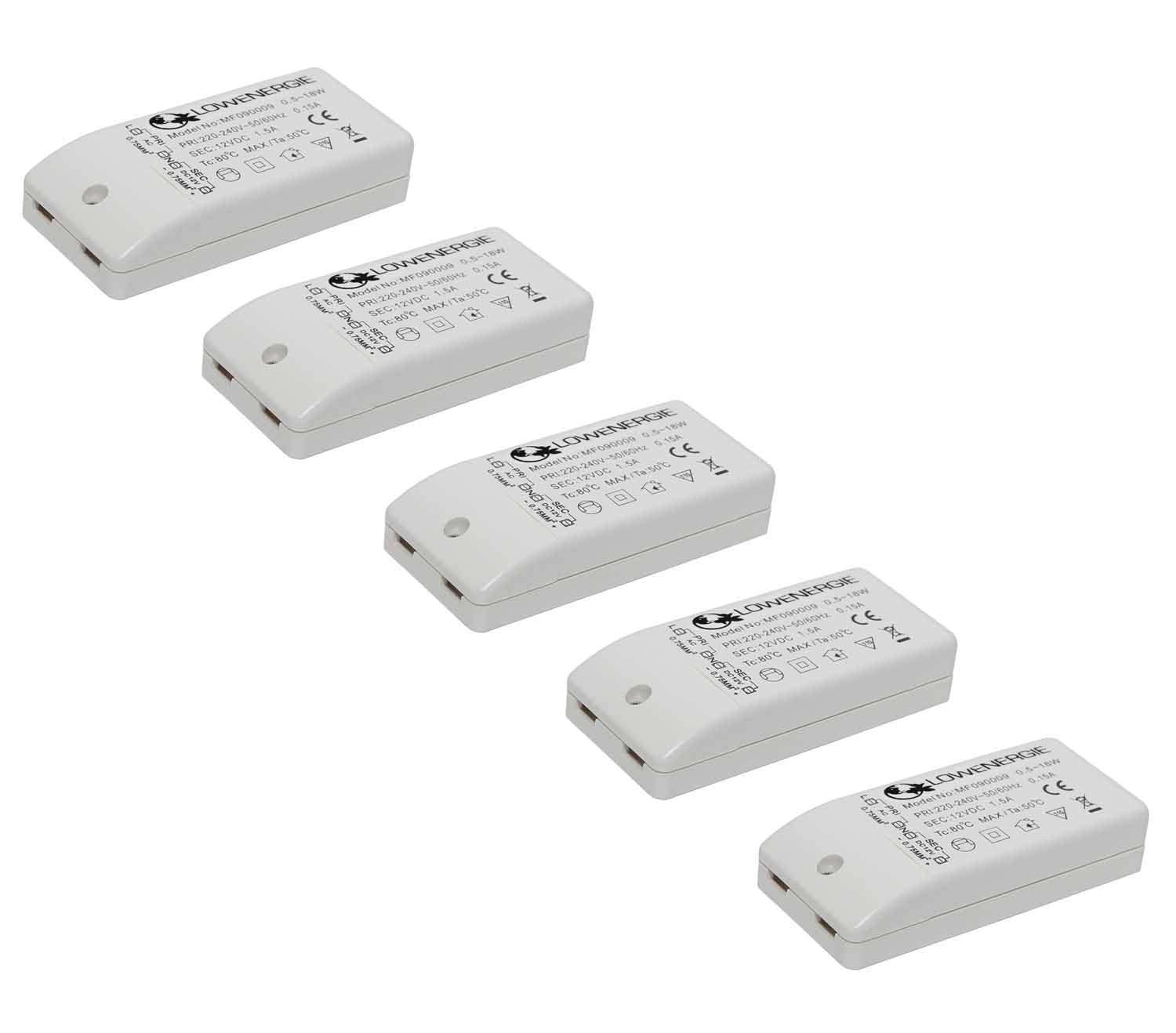 LOWENERGIE LED Driver Power Supply Transformer, 18w 240V - DC 12V, for Light Strips, LED Bulbs and Ring Doorbell (5)