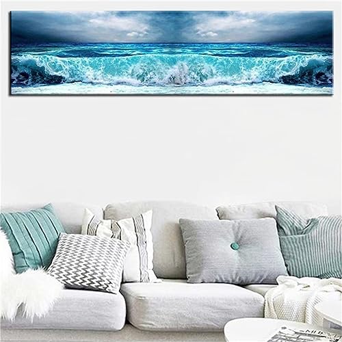 Activité manuelle adulte relaxante en grand format avec ce diamond painting océan