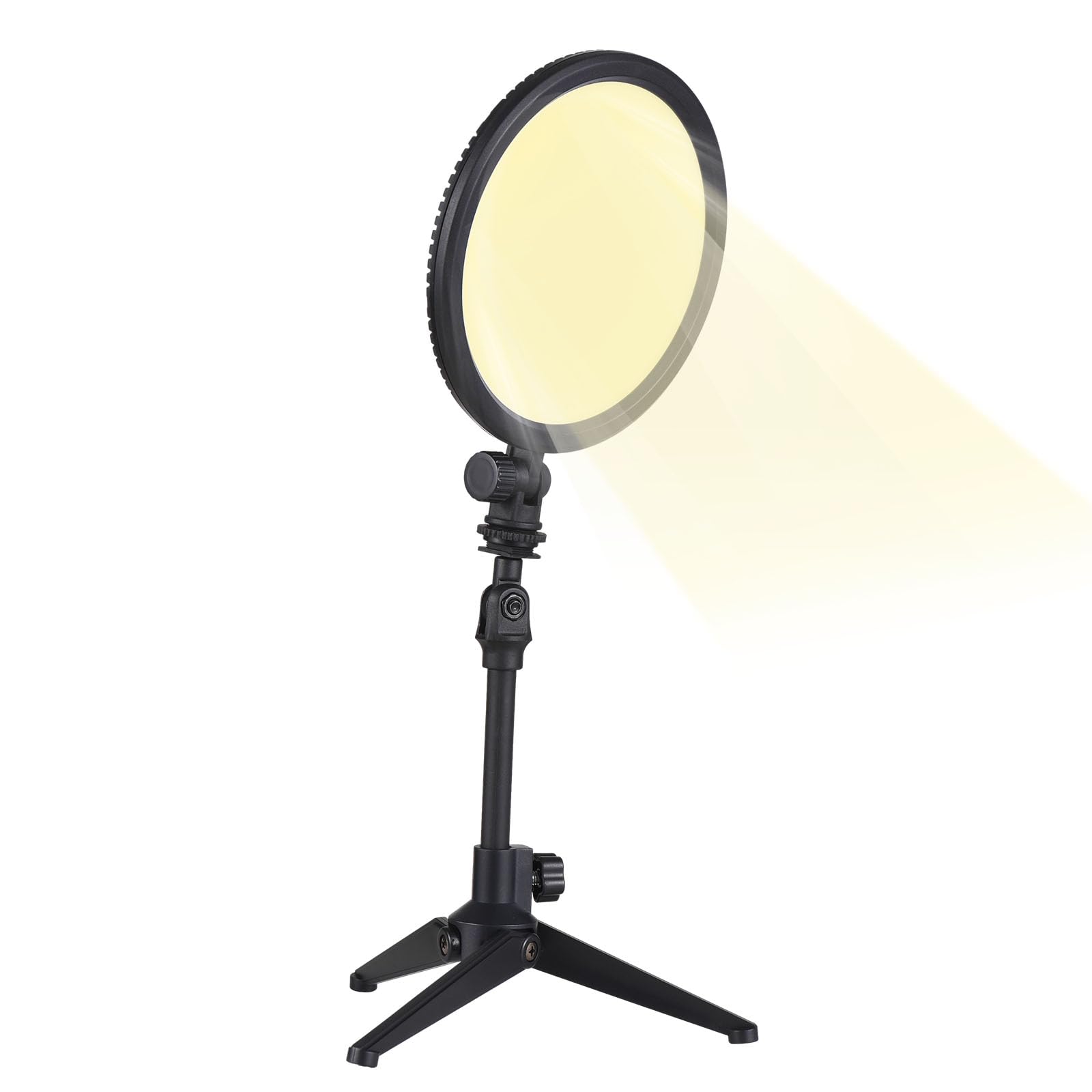 Andoer Key Light, illuminazione da scrivania 3200 K – 5600 K dimmerabile luce video luce LED con supporto per scarpe fredde da 1/4" e foro filettato da 1/4" per broadcasting YouTube videoconferenze