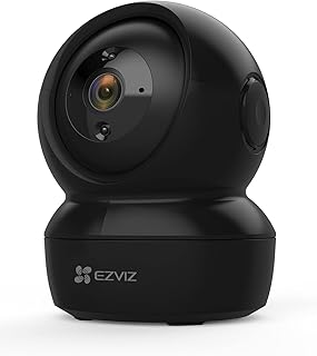 EZVIZ Security Indoor Camera Pan/Tilt 1080P, Smart IR Night Vision, Motion Detection, Auto Tracking, Baby/Pet Monitor, 2-Way Talk, Works with Alexa and Google(C6N Black)