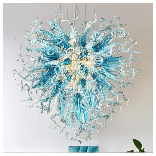 Modern Chandeliers Murano Glass Chandelier Light Fixture Led Hanging Pendant Lights for Staircase Hotel Lobby