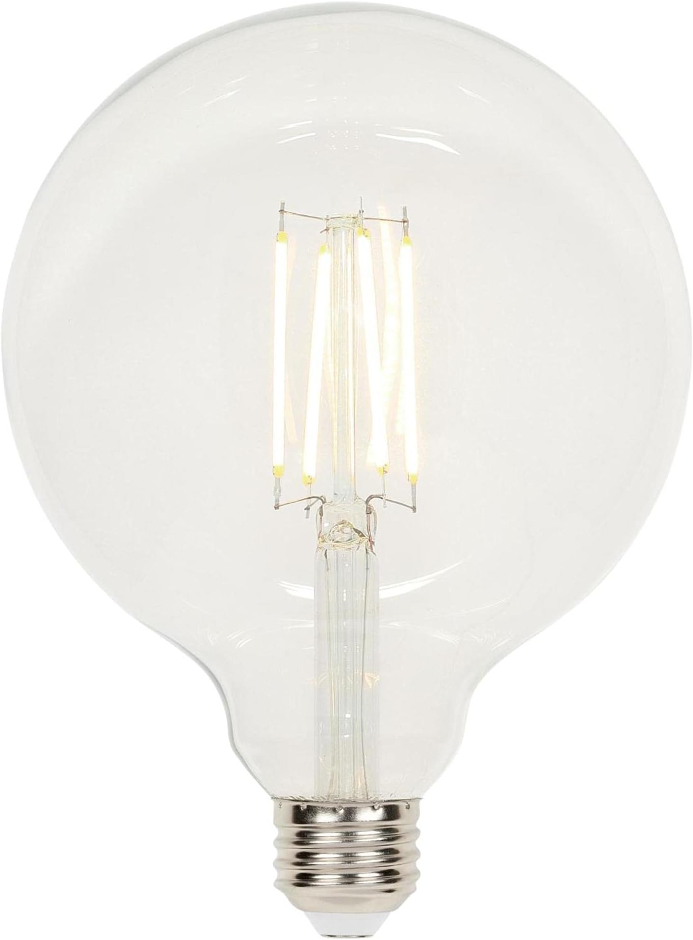 Westinghouse 5317500 6.5 Watt (60 Watt Equivalent) G40 Dimmable Clear Filament LED Light Bulb, Medium Base