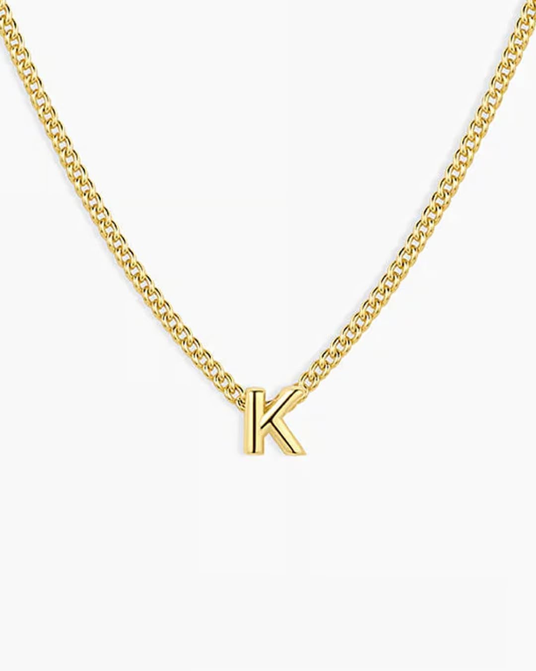 gorjana - Wilder Mini Alphabet Necklace - 18k Gold-Plated or Silver-Plated Brass - Personalized Initial Charm - Secure Closure, Adjustable Length - Timeless Elegance - Image 5
