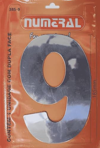 Algarismo 9 Numeral 125mm Espelhado 300-9