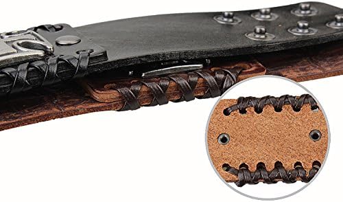 COOLLA Mens Retro Cross Adjustable Leather Wristband Cuff Bracelet Sl2801 - Image 3