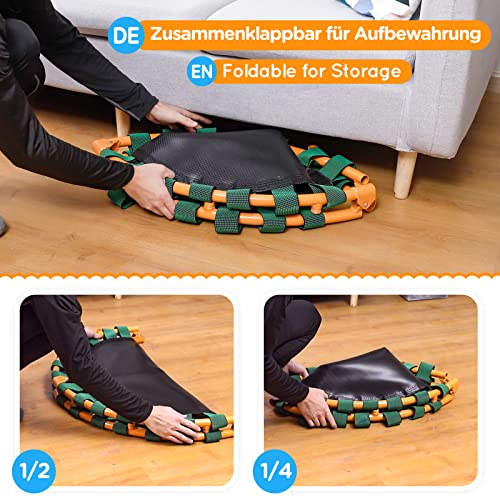 Yorbay Kinder Trampolin 90cm Durchmesser Mini Jumping Trampolin für Zuhause Indoor Outdoor 75 kg dynamische Belastung – Bild 4