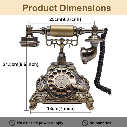Rotary-Phone-Vintage-Phone-Corded-Antique-Telephone-Old-Vintage-Rotary-Dial-Phone-Retro-Phone-Handset-Turntable