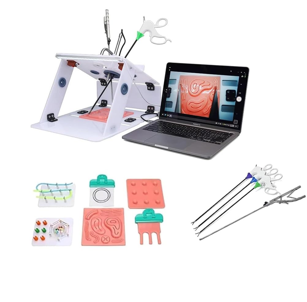 Caja de Entrenamiento portátil laparoscópica Plegable, simulador de Entrenamiento laparoscópico, Caja de Entrenamiento de simulación de laparoscopia, Conjunto de Entrenador laparoscópico