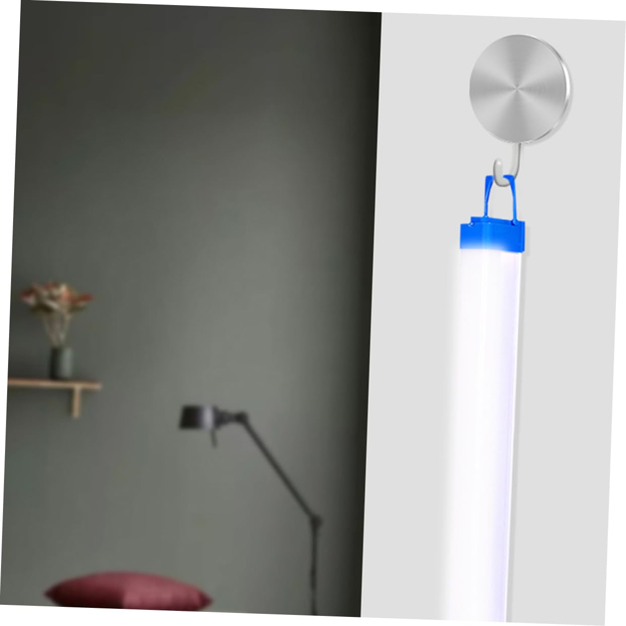 Angoily Luz Led De Emergencia Usb Recargable, Lámpara Bajo Mostrador 20w 17cm 1200ma 3 Niveles De Brillo, Luz De Armario Portátil Inalámbrica Para Interior y Cocina, Pack 2 Unidades
