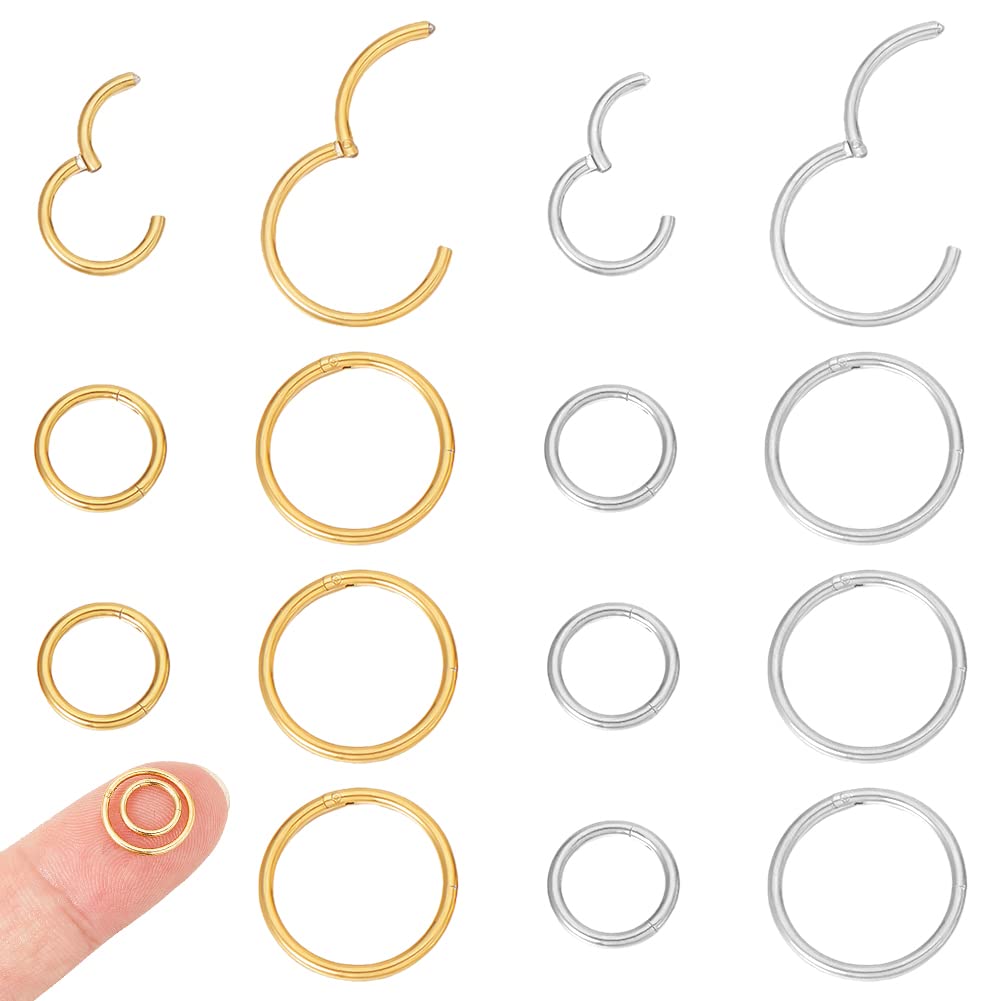 Porte-clés anneau rond en acier inoxydable pour fabrication de bijoux DIY