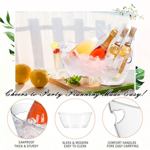 Barafat Ice Bucket for Parties 5.5L - Clear Acrylic Champagne Bucket with Scoop, Large Beverage Tub for Cocktail Bar, Wine, Beer, Soda & Drinks by Barafat - Image 3