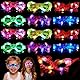 Mikulala 12 Stück Led Brille Neon Partybrille Festival Leuchtbrille Rave Leuchtbrillen für Party Geburtstag Deko Kindergeschenk für Kinder Erwachsene