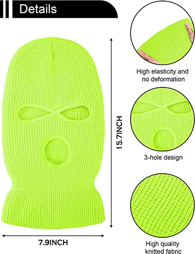 Image of Winter 1-Hole Knitted Ski Full Face Covering | Adult Men's & Women's Balaclava for Outdoor Sports & Cold Weather