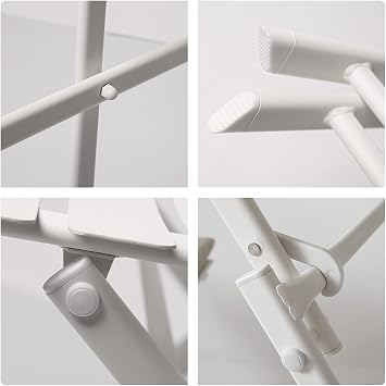 Folding Table, Home Office Table, Metal Coffee Side Table, Small Space Dining Table, Various Colors Size: 70*70*72CM, Color:E