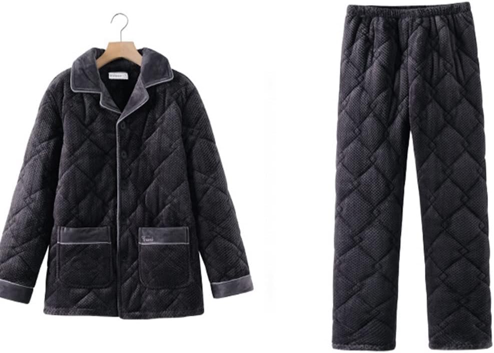 Winter Thickened Quilted Jacket Super Thick Velvet Coral Fleece Flannel Warm Home Clothes