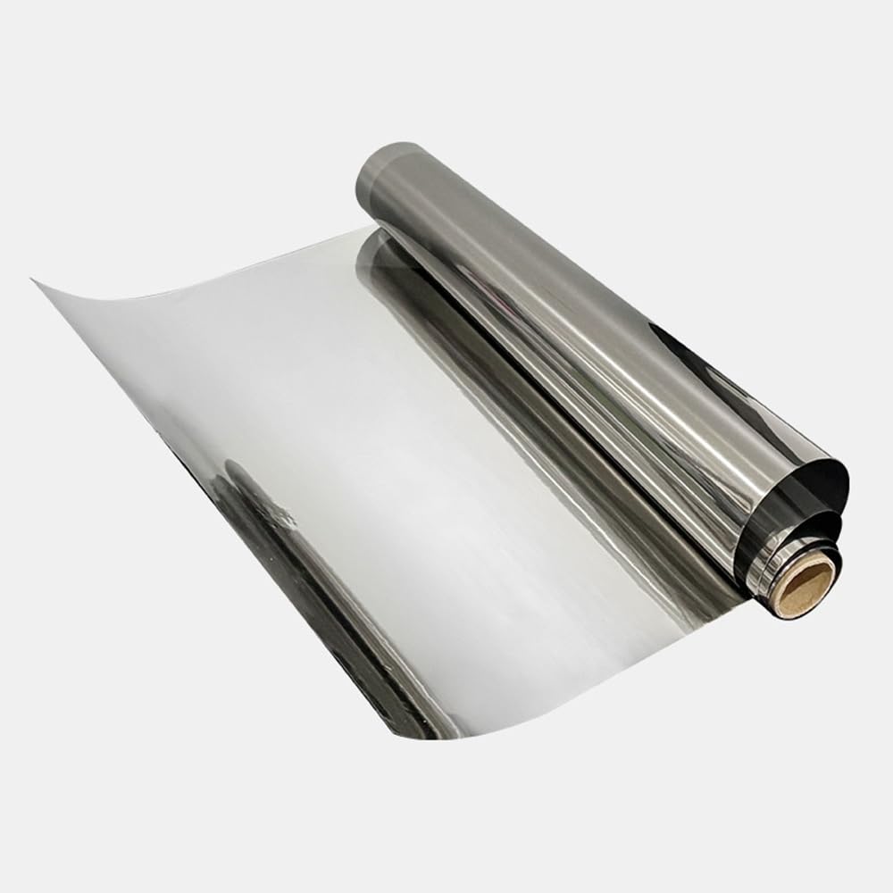 vgoltd Window Film Privacy Film Self-Adhesive, UV Protection Sticker Static Cling for Bathroom Home & Office (Silver The One Way, 60cm x 5m)