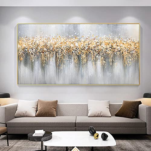 Peinture paysage abstrait feux d'artifice tableau suspendu salon 40x87
