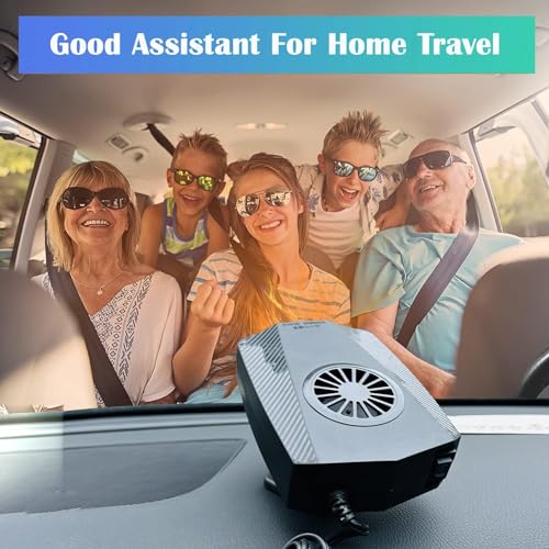 Image of Car Heater,12V 150W Portable Car Heater, 2-in-1 Heating & Cooling Fan with Cigarette Lighter Plug, 360 Rotation Base Windshield Defogger Defroster for All Cars.