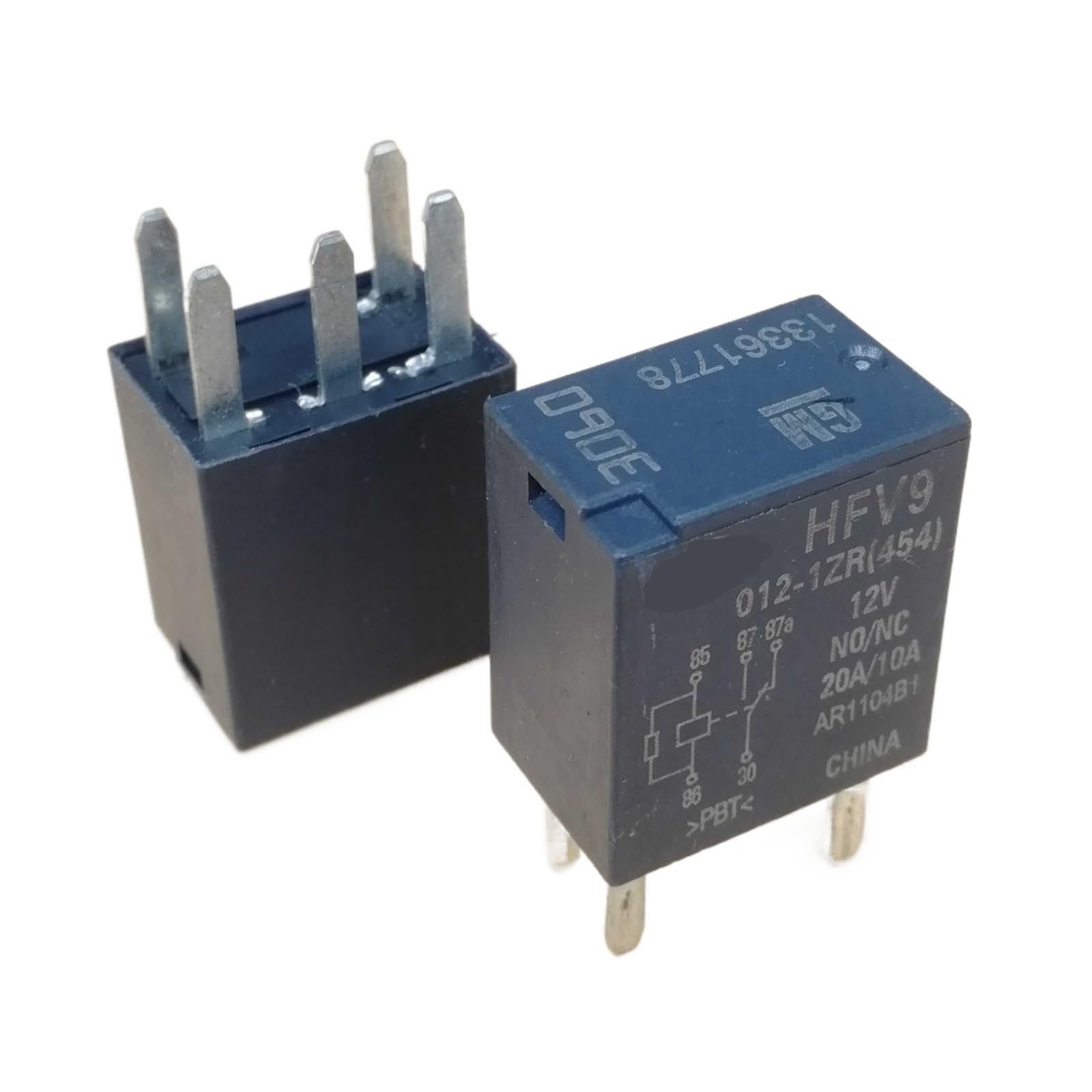 YLQUXEUV 2pcs 12v 5pin Automobile Air Conditioning Fan Relay Hfv9-012-1zr 6082