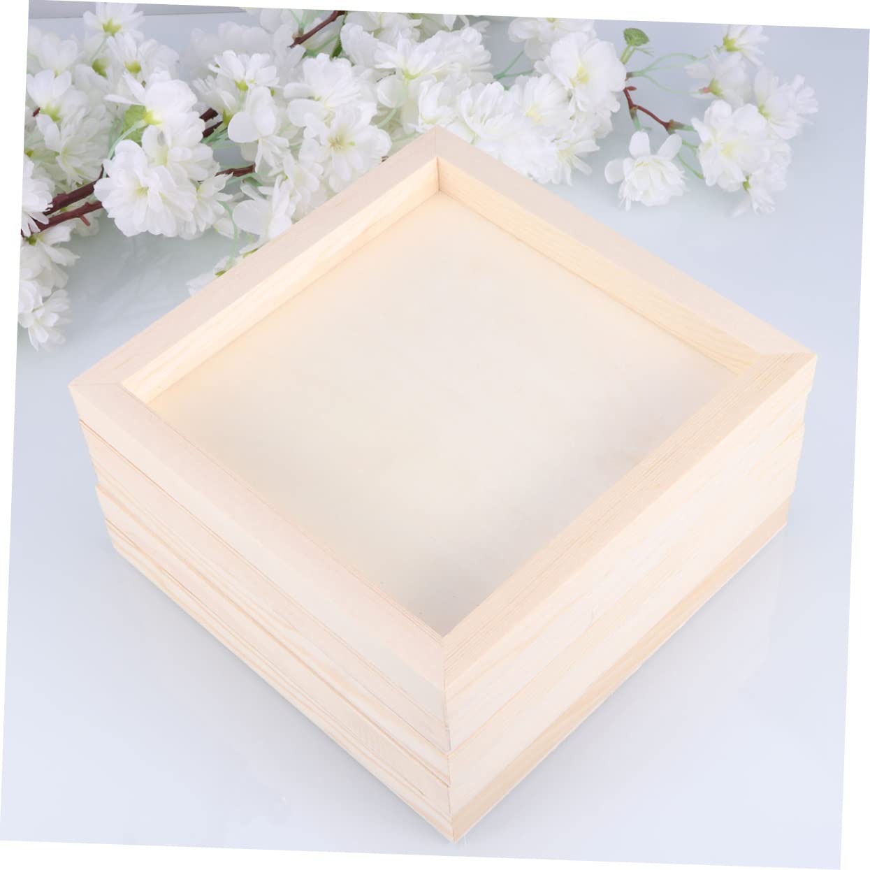 HEMOTON Cornice per Clay Frame in Legno 5 Pezzi 30x30 Cm Beige | Bambini, Attività Creative e Didattiche, Formato Quadro Quadrato, per Lavoretti Ragazzo Ragazza