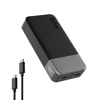NOBIS Portable Charger 20000mAh 65W Power Bank Fast Charging | 2C+2A Battery Pank with Digital Display, Dual USB-C Fast Charging for Laptop, Phone, Tablet, On-the-Go External Battery Pack - Amazon product rated Grade A