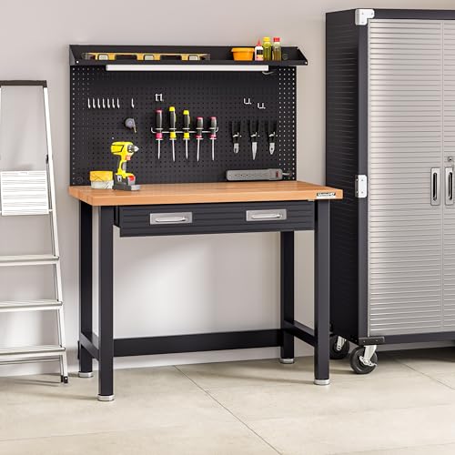 image for Seville Classics UltraHD Heavy Duty Commercial Lighted Workcenter w/Pe