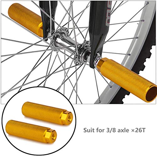 image for SMALL STAR Bike Pegs 2Pcs Aluminum Alloy Anti-Skid Lead Foot Bicycle P