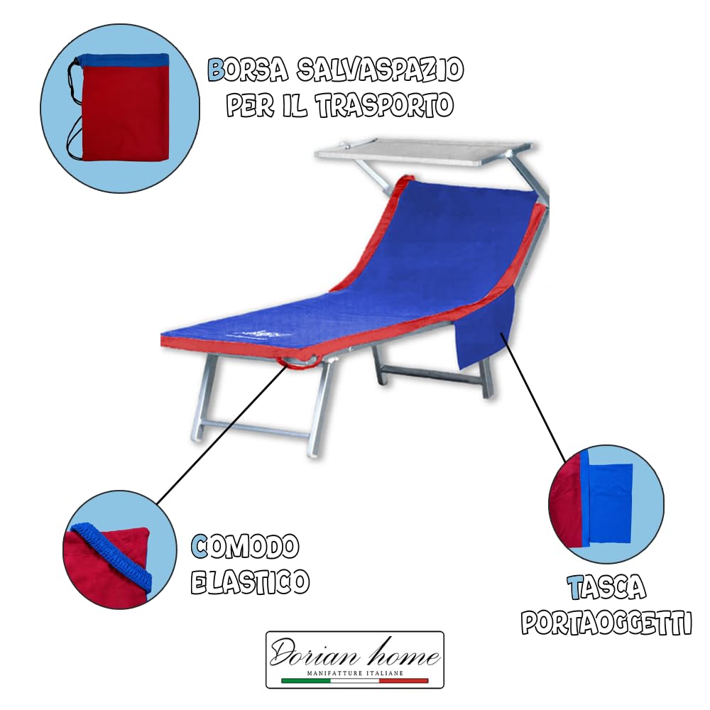 Telo Spiaggia Microfibra 70x190 Cm Con Angoli Elastici E Tasche - Ultra Assorbente, Ricamato, Per Lettino E Mare - Foto 11