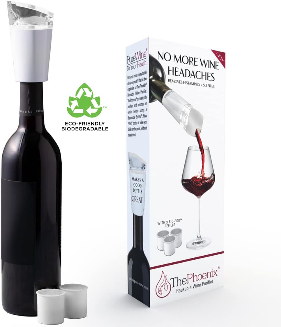 PureWine Phoenix Wine Purifier Removes Histamines