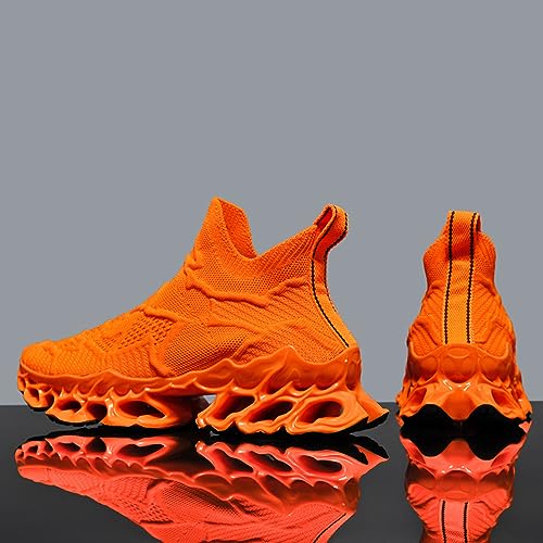 Poramea Mens Slip on Loafers Walking Tennis Shoes Laceless Running Blade Sneakers Mesh Trail Jogging Casual Athletic2