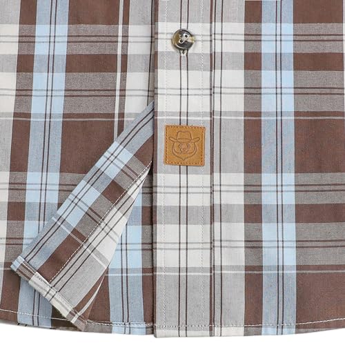 Image of Dubinik Mens Short Sleeve Button Down Shirts Soft Breathable Summer Vintage Regular Fit Lightweight Men's Casual Shirt